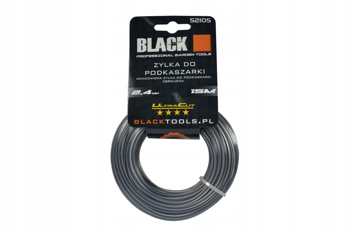 Must tugevdatud trimmerijõhv 2,4 mm × 15 m 52105 – pilt 4