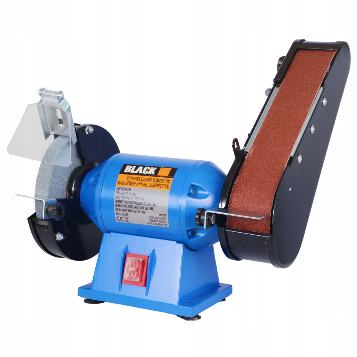 BLACKTOOLS lauapealne ketas-lintlihvija, 150 mm / 50 × 686 mm, 250 W, pehme käivitus 46505 – pilt 4
