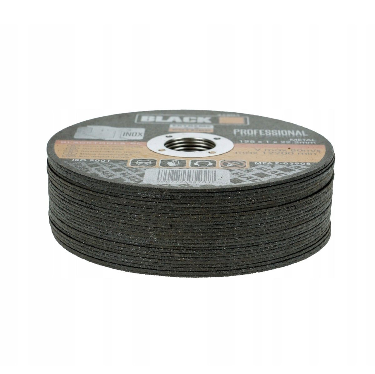 Black õhukesed metalli lõikekettad 125 × 1 × 22,2 mm, 25 tk, mudel 42503 – pilt 5