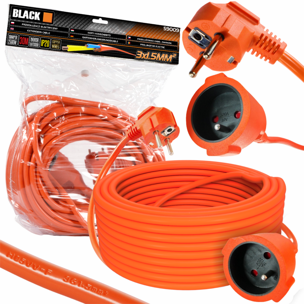 BLACK pikendusjuhe 30 m 3 × 1,5 mm² IP20 59009 – pilt 1