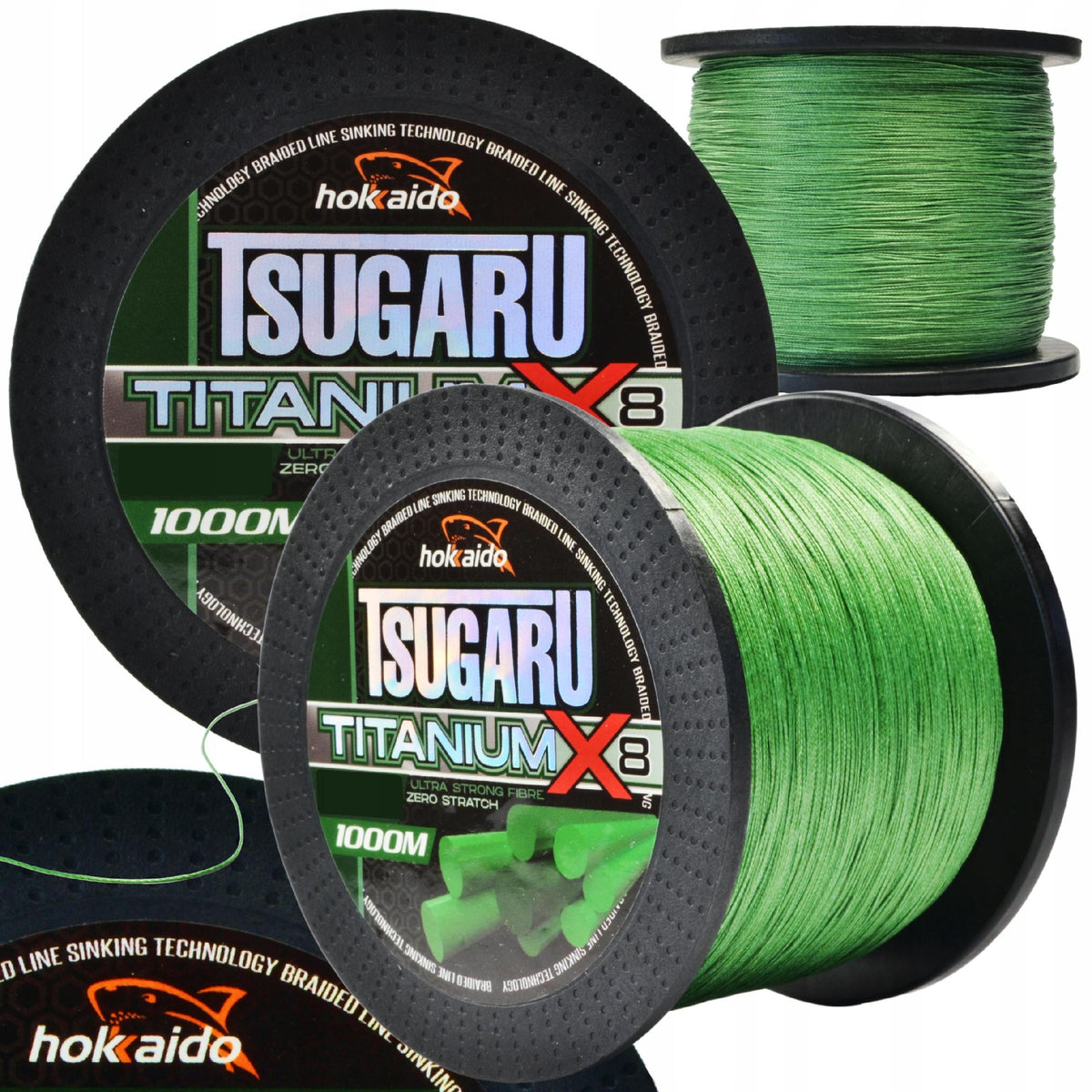 TITANUM X8 Hokkaido punutud kalastusnöör 0,16 mm 22,8 kg 1000 m W21020-16 – pilt 1