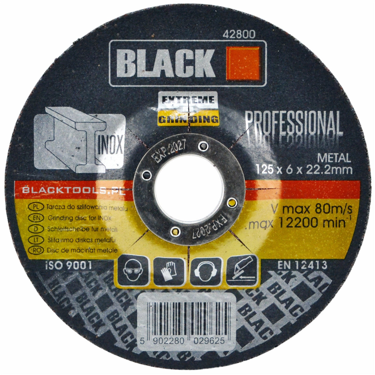 INOX-metalli lihvketas 125 × 6 × 22,2 mm 42800 – pilt 2