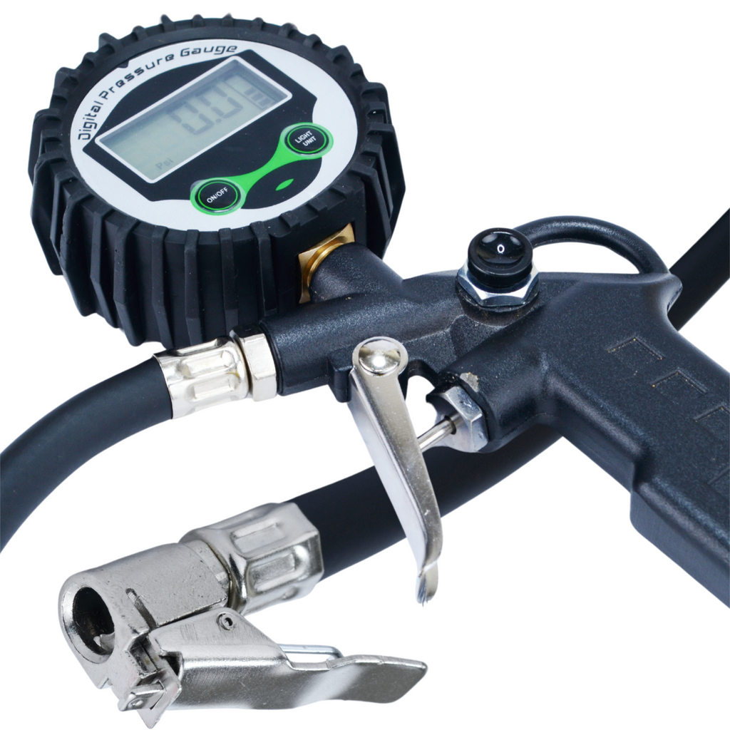 Must digitaalne rehvide täitepüstol manomeetriga 1/4" 0–15 bar 45 cm voolikuga 13158 – pilt 4