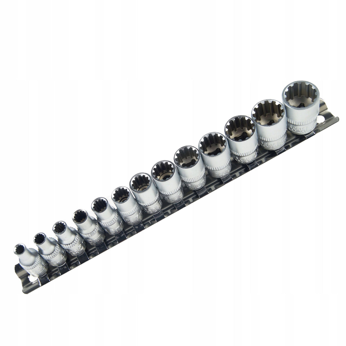 13-osaline 1/4″ splainpadrunite komplekt siiniga, 12-kant Cr-V 30334 – pilt 3