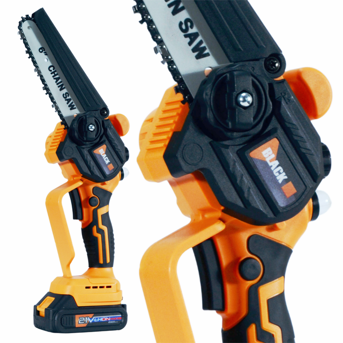 BLACK juhtmeta minikettsaag 150 mm 21 V 2 Ah kahe akuga ja käsimäärimisega 53741 – pilt 4