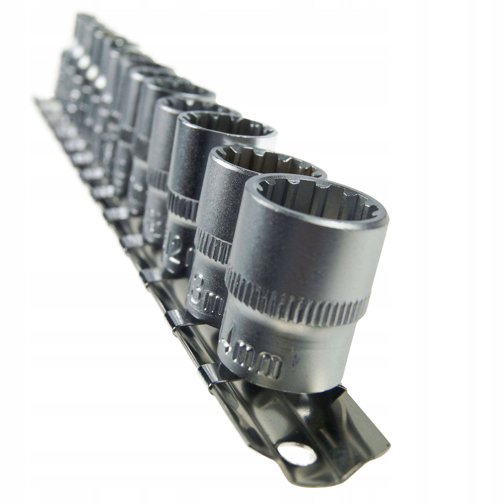 13-osaline 1/4″ splainpadrunite komplekt siiniga, 12-kant Cr-V 30334 – pilt 4