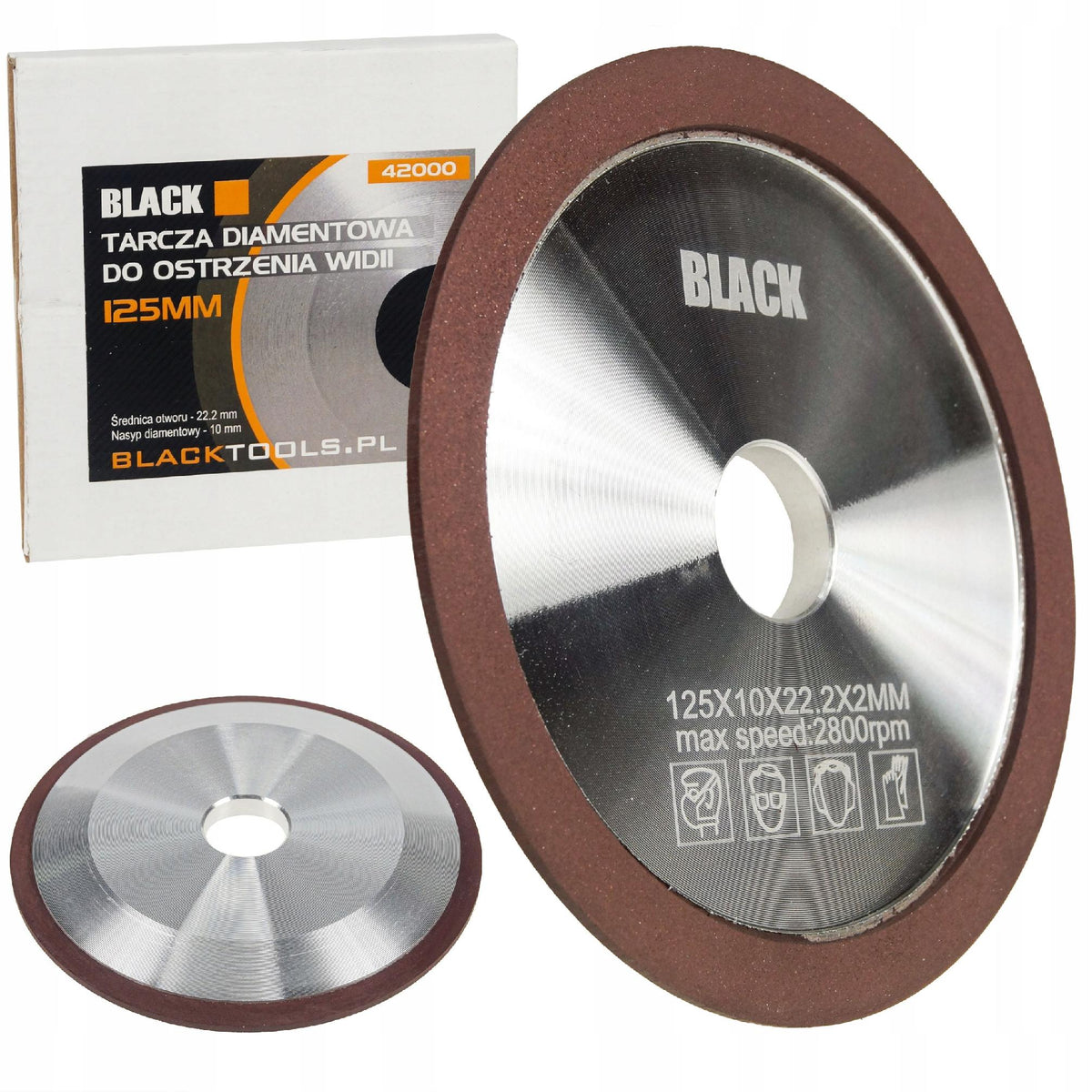 BLACKTOOLS kumer teemant-teritusketas 125 × 10 × 22,2 mm 42000 – pilt 1