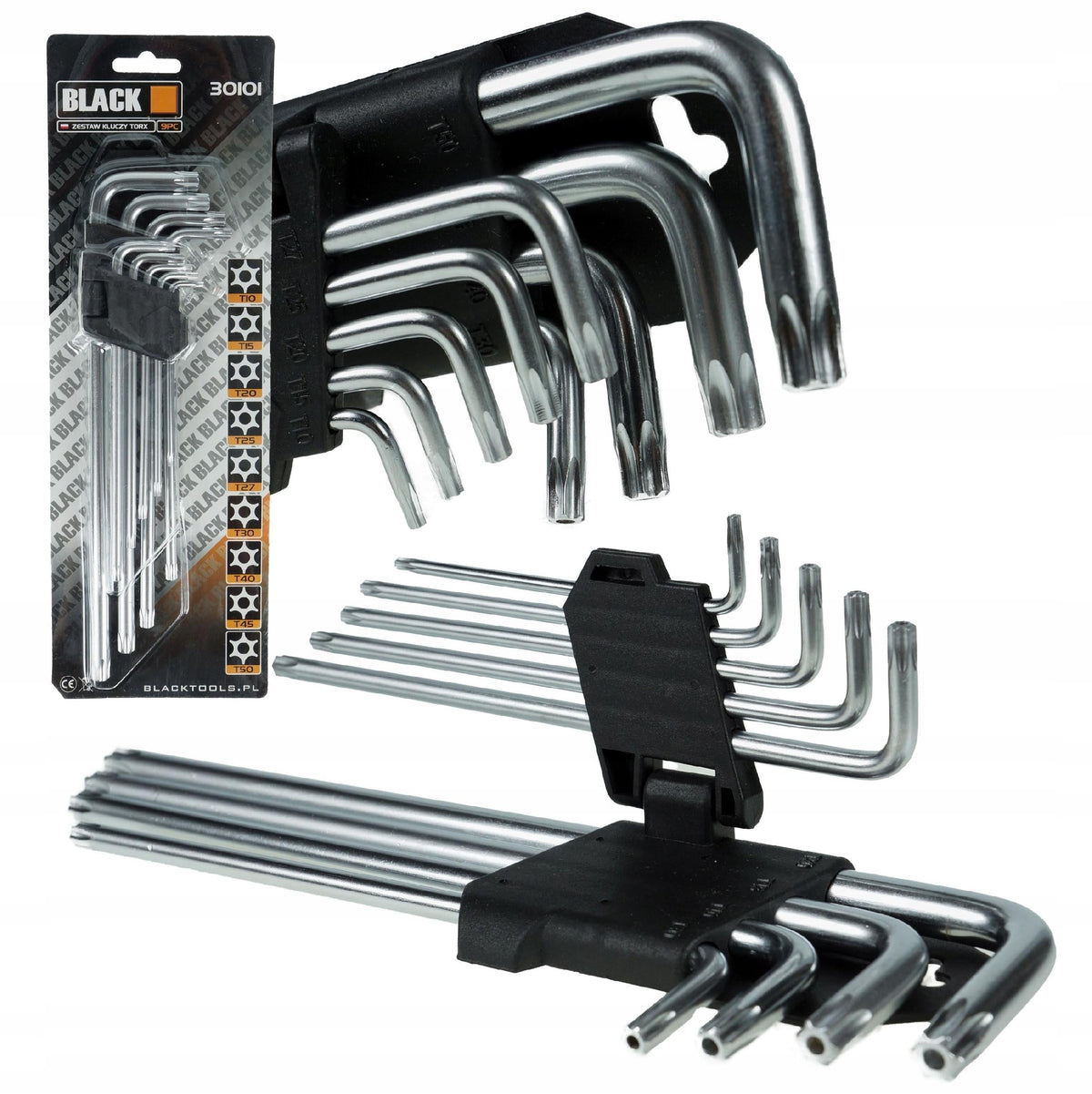 Avaga L-kujuliste Torx-võtmete komplekt T10–T50, 9 tk 30101 – pilt 1