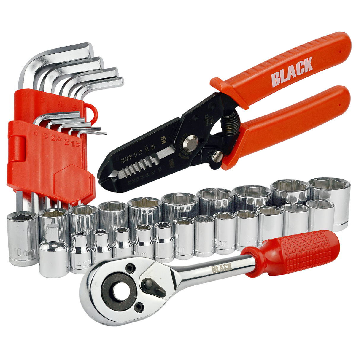 MEGA KOMPLEKT TÖÖRIISTAKOHVER 157 tk VÕTMEID JA PADRUNID 1/4" 3/8" CRV – pilt 10
