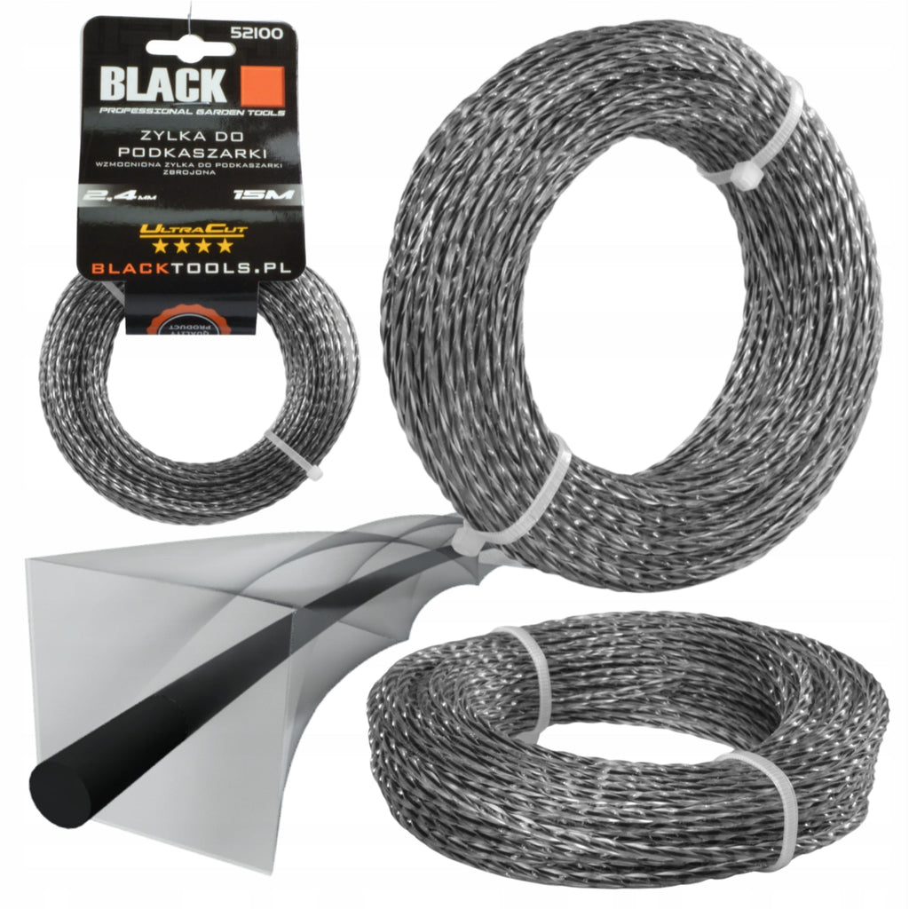 Tugevdatud spiraalne trimmerijõhv 2,4 mm × 15 m ( ) 52100 – pilt 1