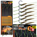 Hokkaido karpkalapüügi lipsud juukserakendusega, konks nr 6, 6 tk, 20 cm W25011-6 – pilt 1