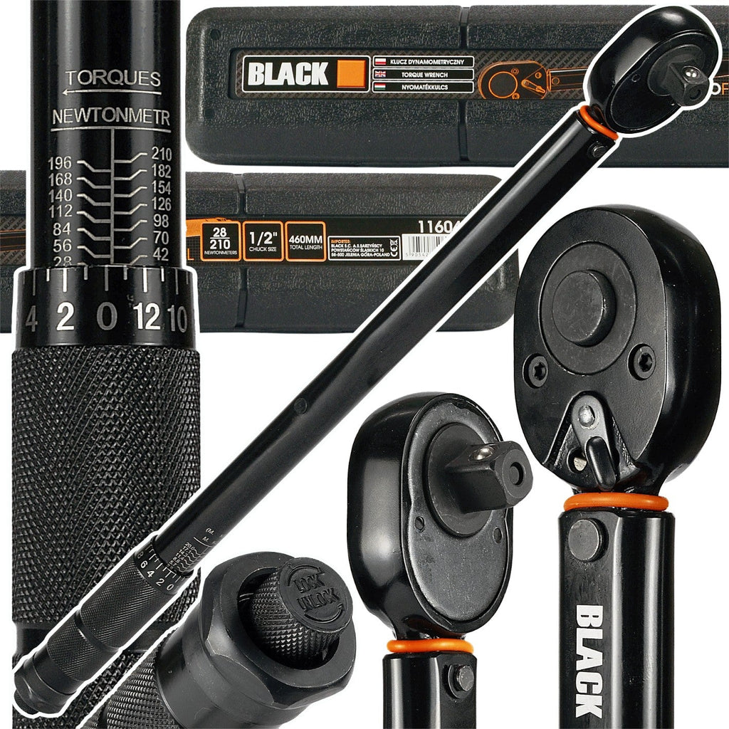 Blacktools 1/2″ momentvõti 28–210 Nm, 460 mm, CrMo ja CrV, rataste jaoks 11604 – pilt 1