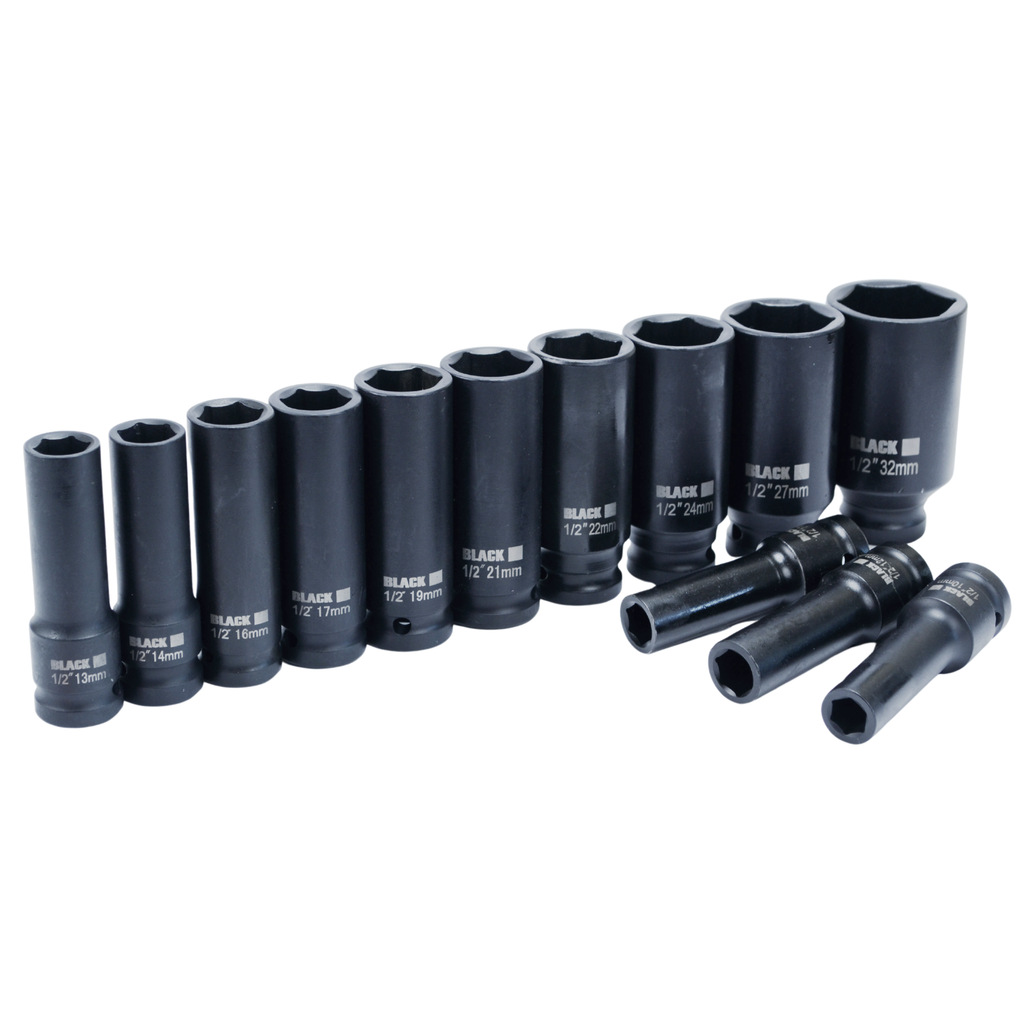 Löök-kuuskantpadrunite komplekt 1/2″, 10–32 mm, 13 tk kohvris 13312 – pilt 5