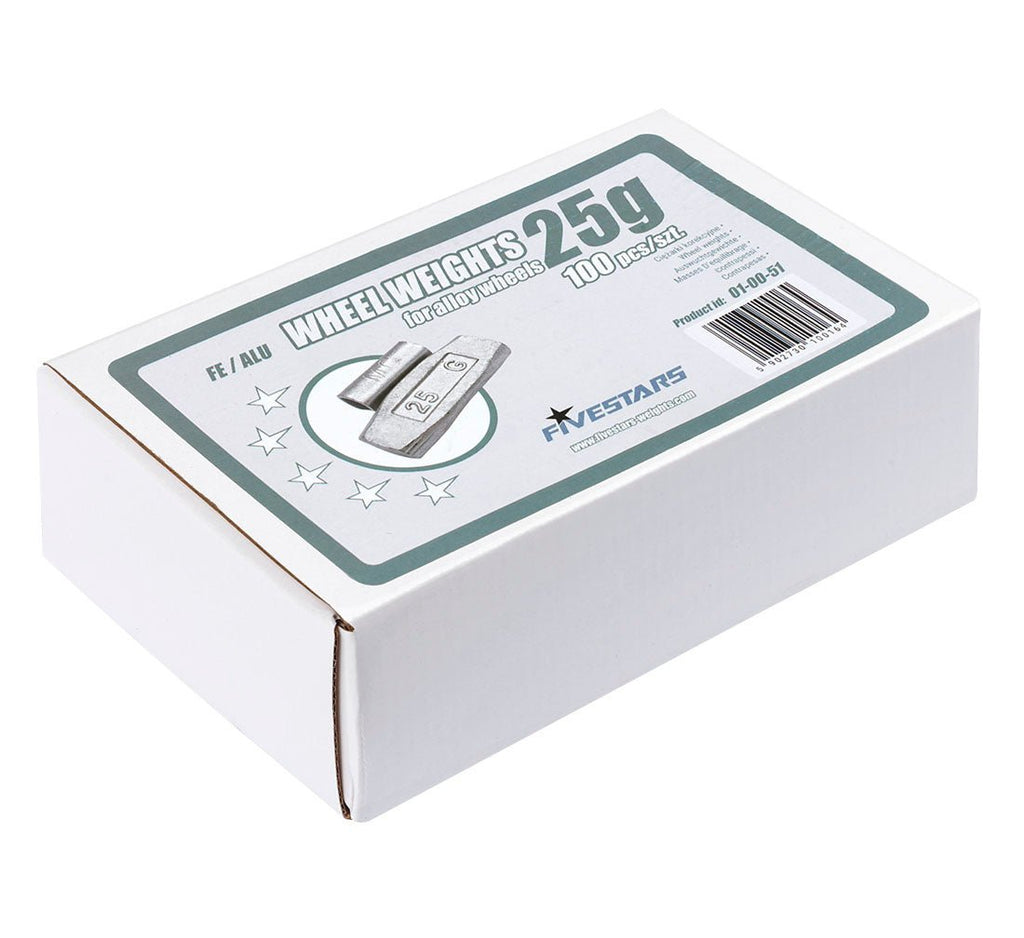 FiveStars klambriga veljetasakaalustusraskused 25 g ALU-velgedele, 100 tk 01-00-51 – pilt 6
