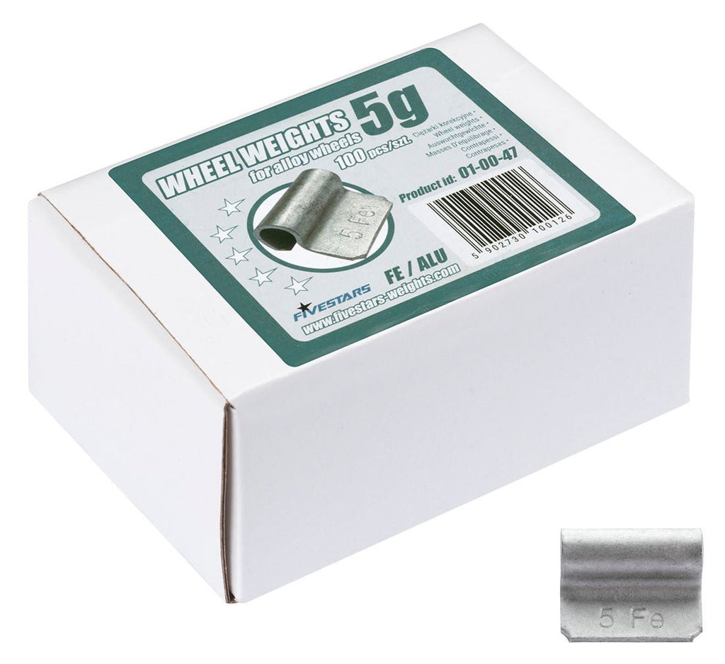 FiveStars klambriga rattatasakaalustusraskused valuvelgedele, 5 g, 100 tk 01-00-47 – pilt 1