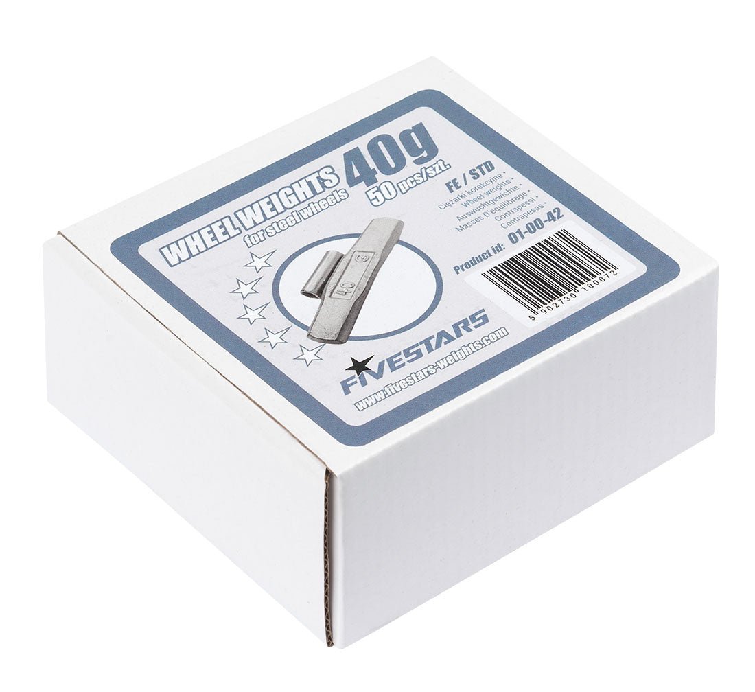 FiveStars klambriga tasakaalustusraskused terasvelgedele 40 g, 50 tk 01-00-42 – pilt 5