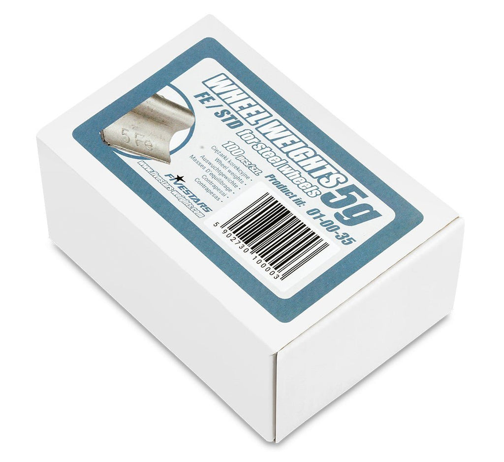 FiveStars klambriga terasvelje tasakaalustusraskused 5 g, 100 tk 01-00-35 – pilt 5