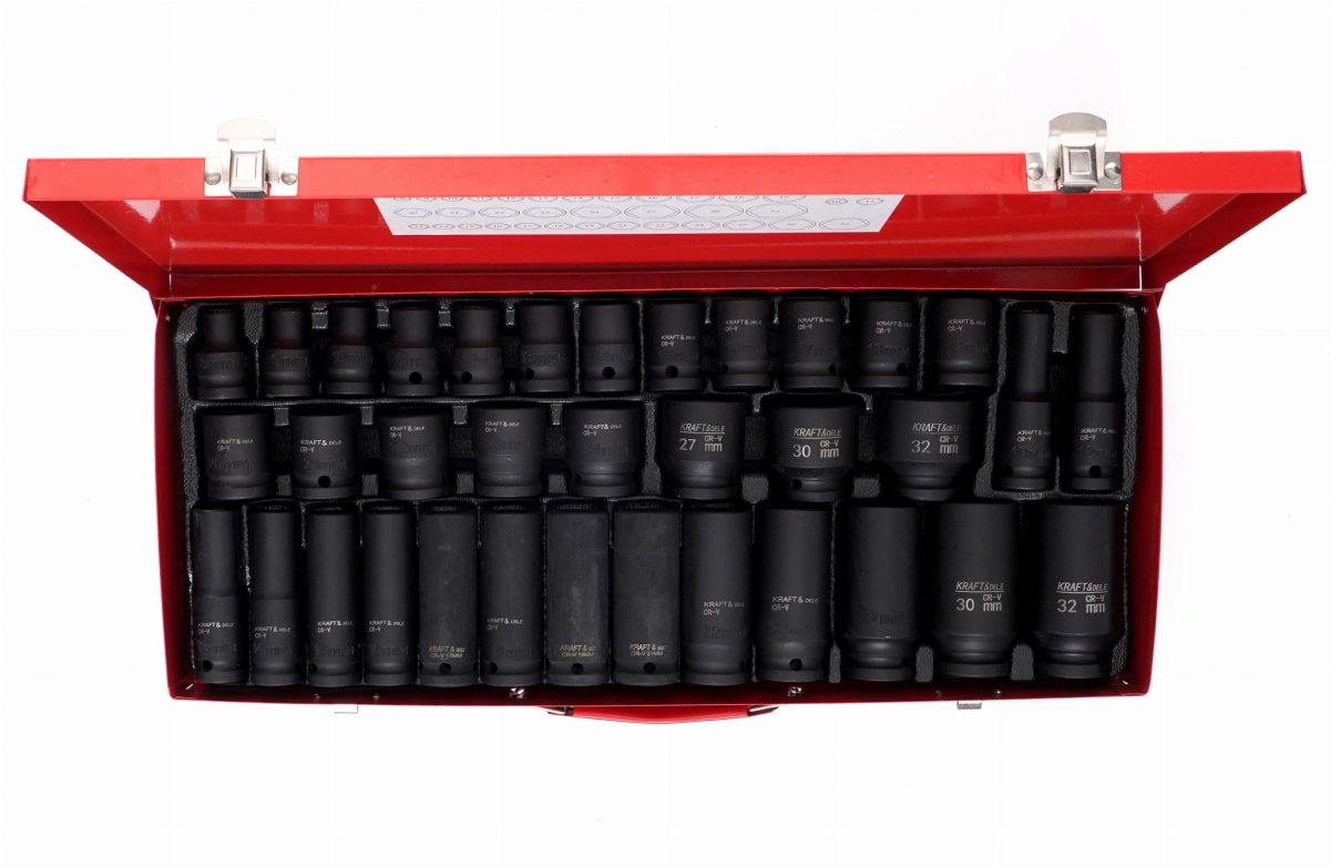 KRAFT&DELE 1/2" löökpadrunite komplekt, 35-osaline, Cr-Mo teras KD11756 – pilt 4