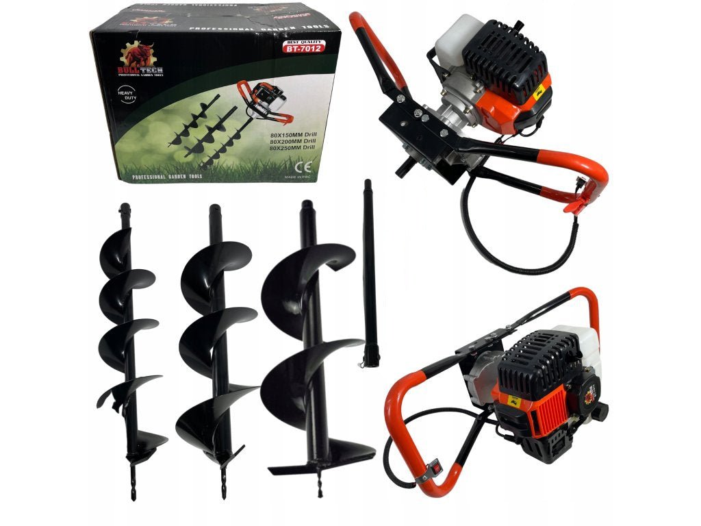 Bensiinimootoriga maapuur kolme puuri ja 500 mm pikendusega BT7014 – pilt 1