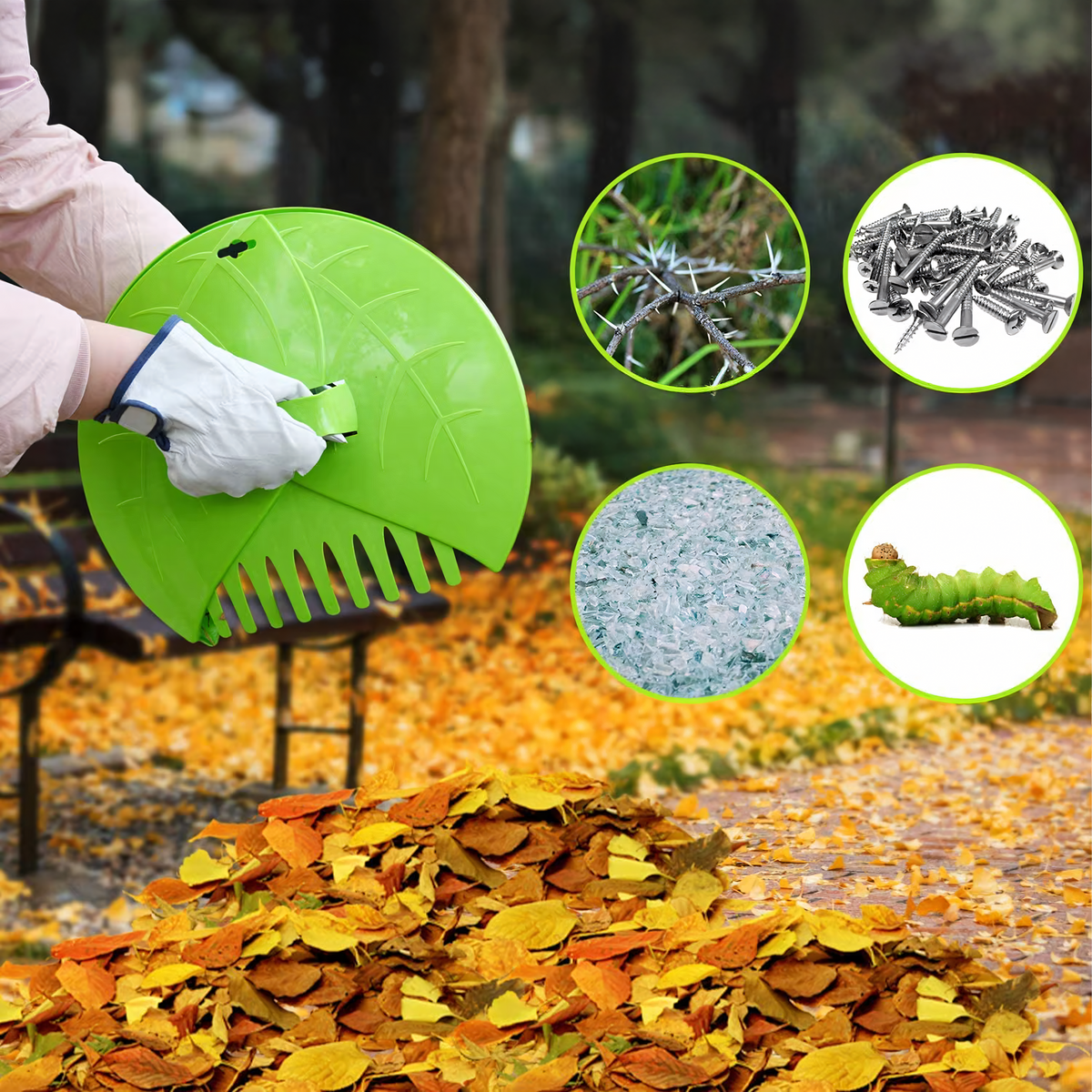Plastist lehe- ja murukogumisreha aeda RC-K-2328-15334 – pilt 4