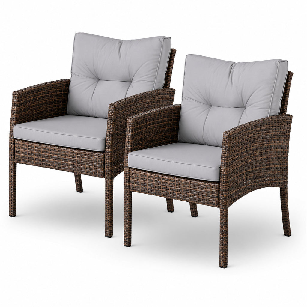 6-Piece Outdoor Rattan Furniture Set for Patio and Garden (T) – pilt 4