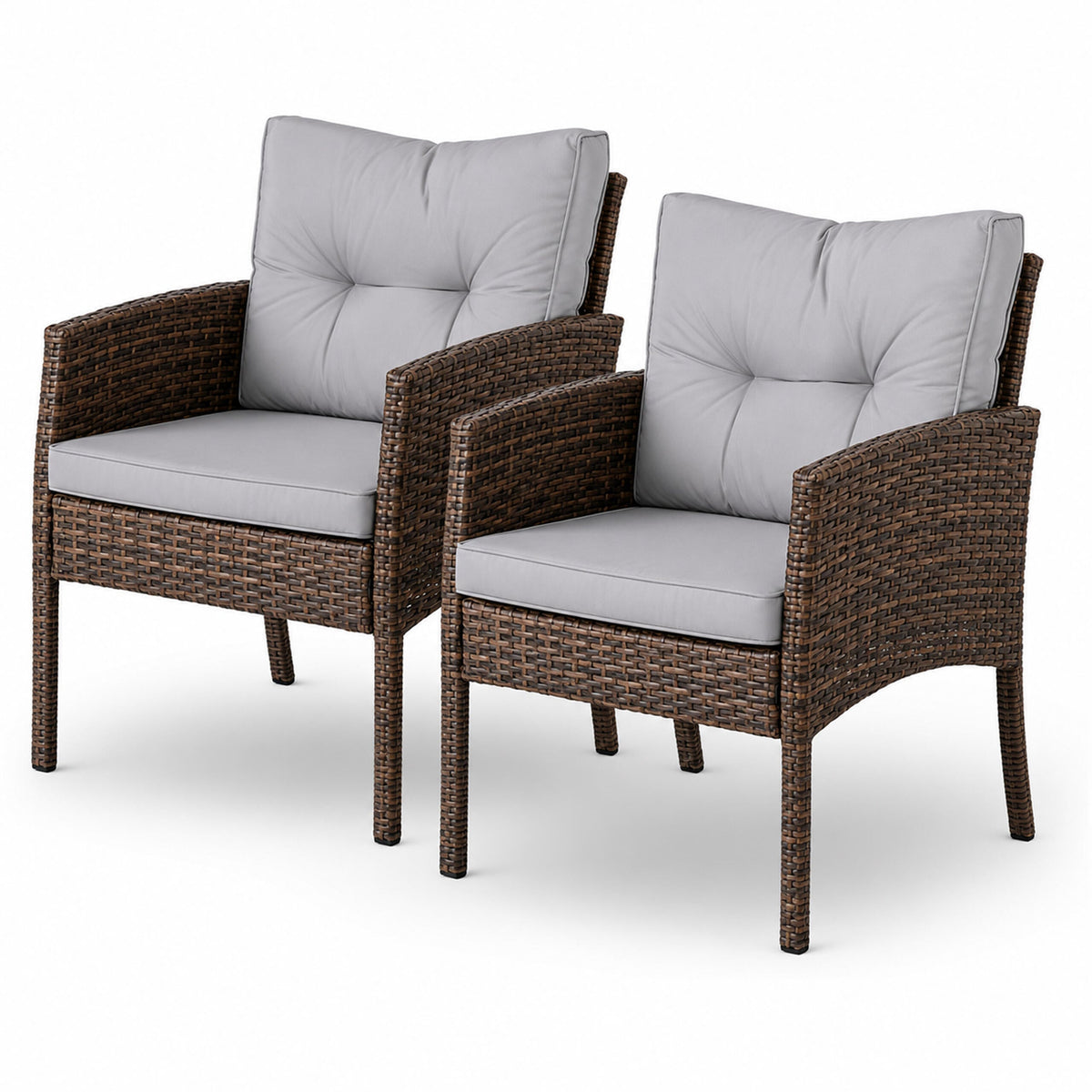 6-Piece Outdoor Rattan Furniture Set for Patio and Garden (T) – pilt 4