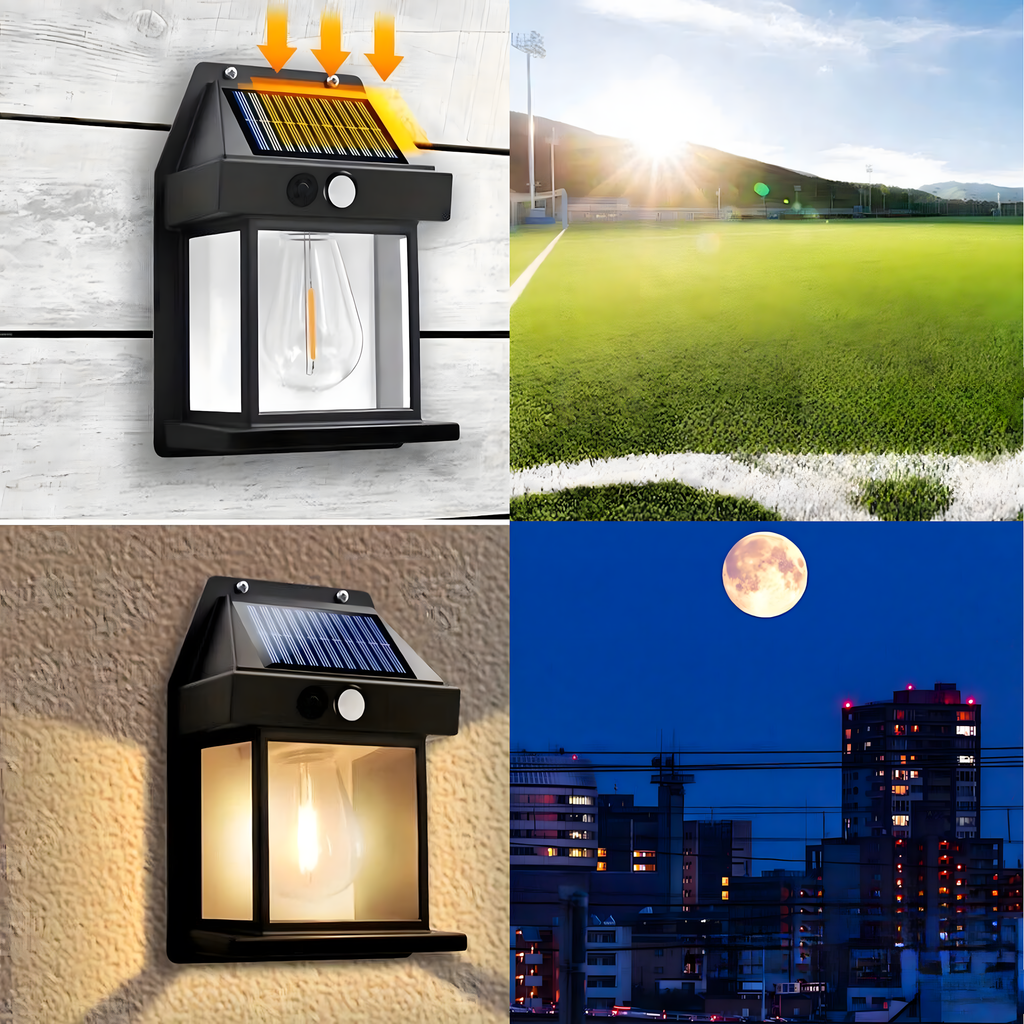 Päikeseenergial töötav LED-seinalatern liikumisanduriga RC-K-1536 – pilt 5