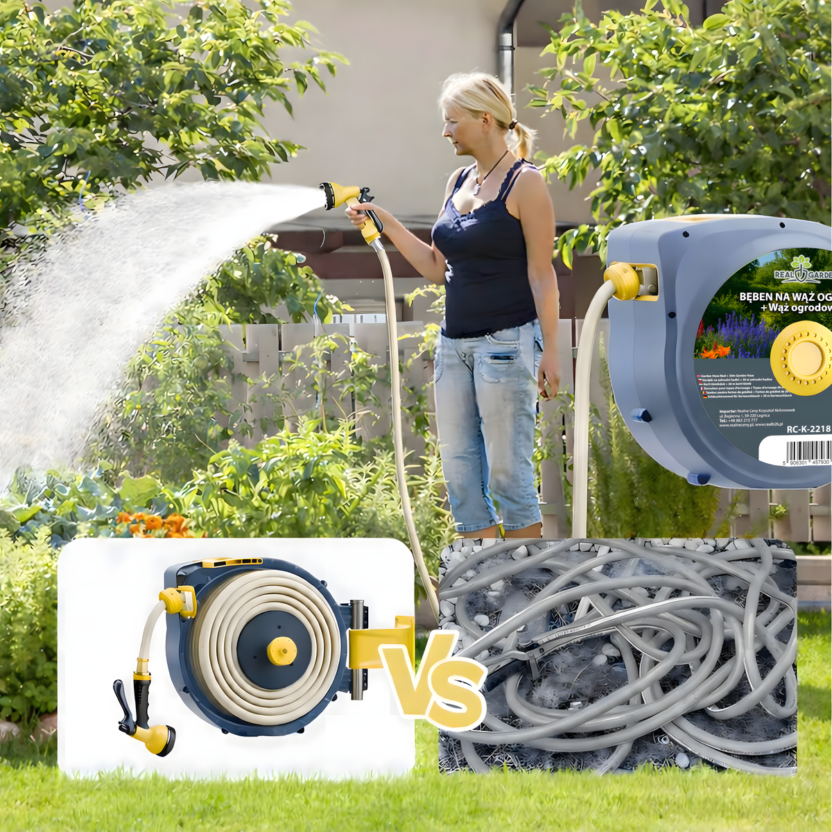 Automaatne seinale paigaldatav aiavoolikurull 1/2″ kuni 30 m RC-K-2218-15060 – pilt 8