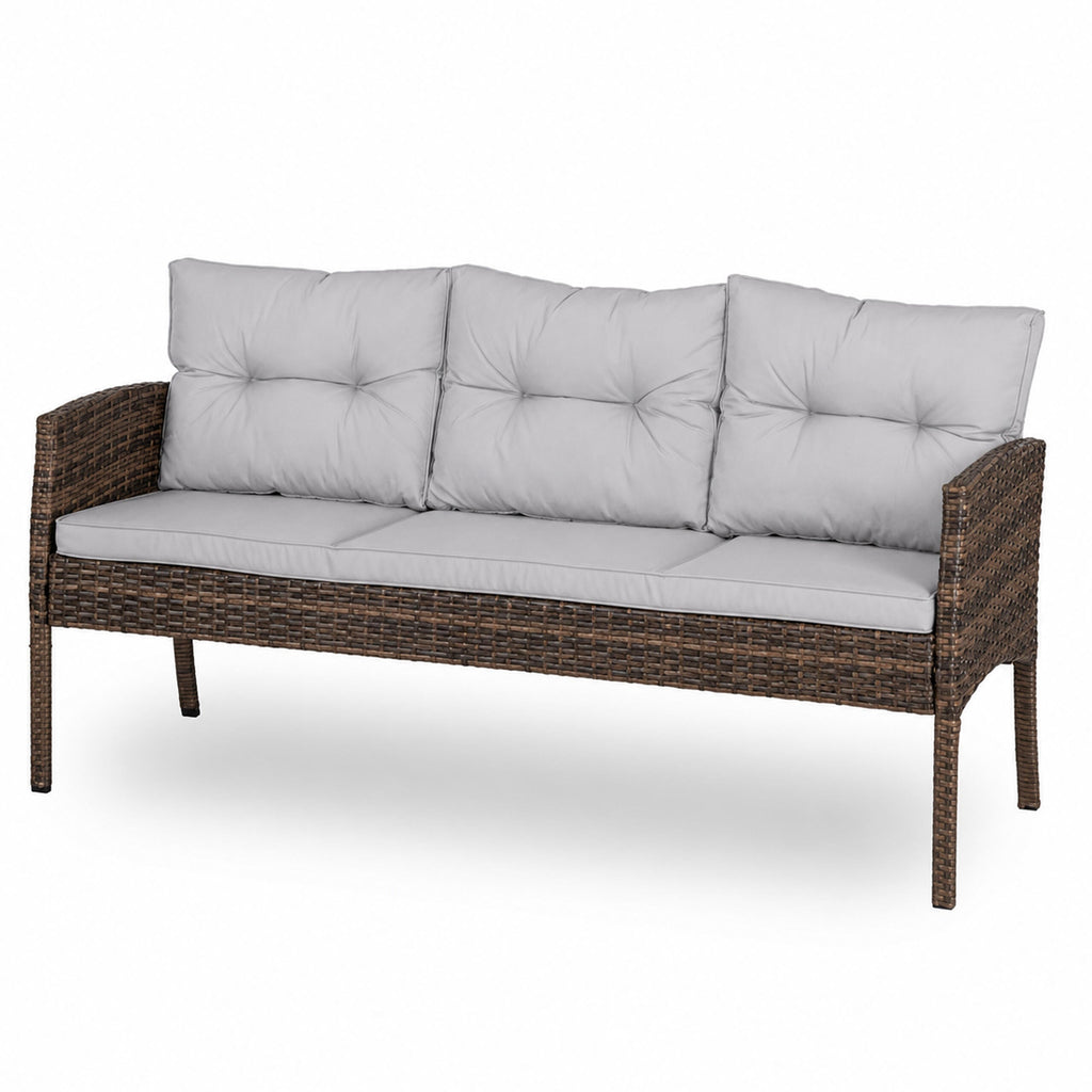 6-Piece Outdoor Rattan Furniture Set for Patio and Garden (T) – pilt 2