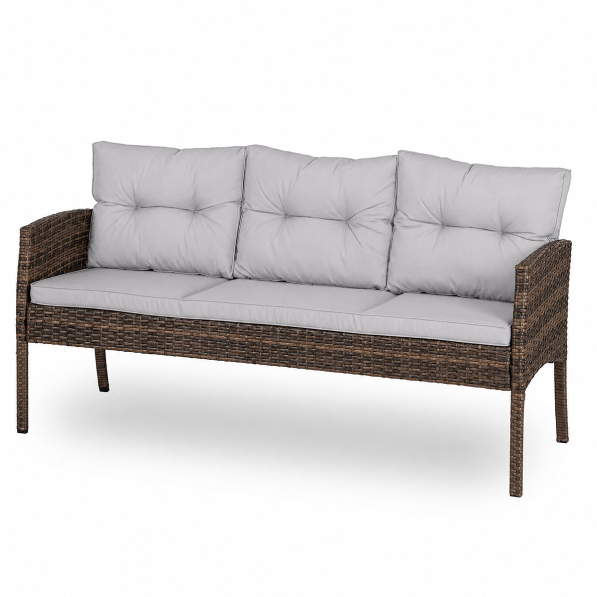 6-Piece Outdoor Rattan Furniture Set for Patio and Garden (T) – pilt 2