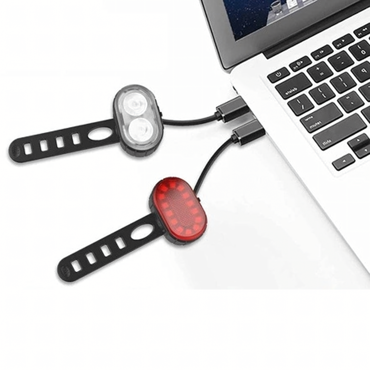 USB-laetav LED-jalgratta esi- ja tagatulede komplekt, 2 tk RC-K-1450 – pilt 6