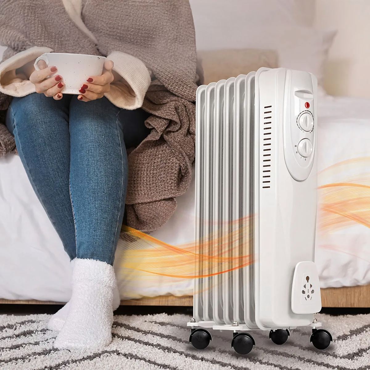 Elektriline õliradiaator termostaadiga 1500 W 7-ribiline suur RC-K-2062 – pilt 9