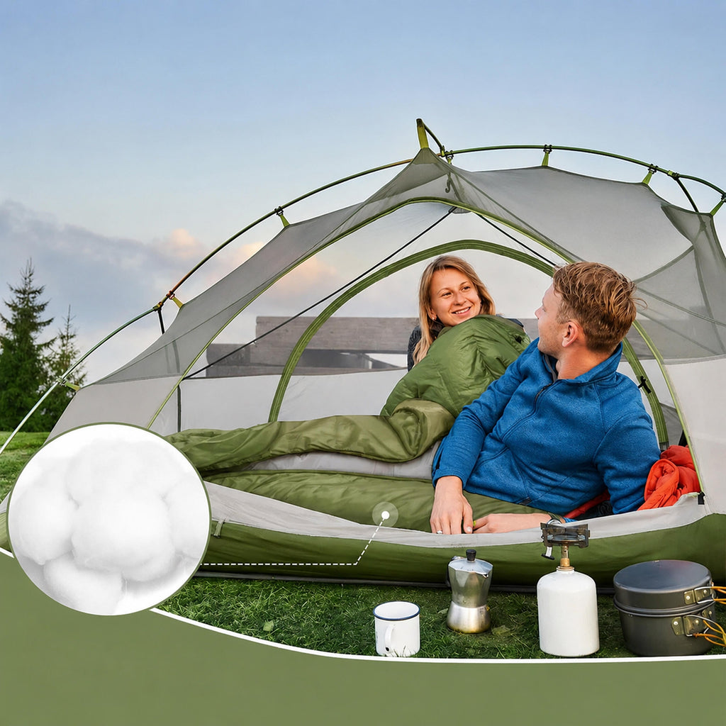 2-ühes soe muumiakujuline magamiskott kapuutsi ja kattega, 210 × 70 cm, roheline RC-K-2631-15505 – pilt 5