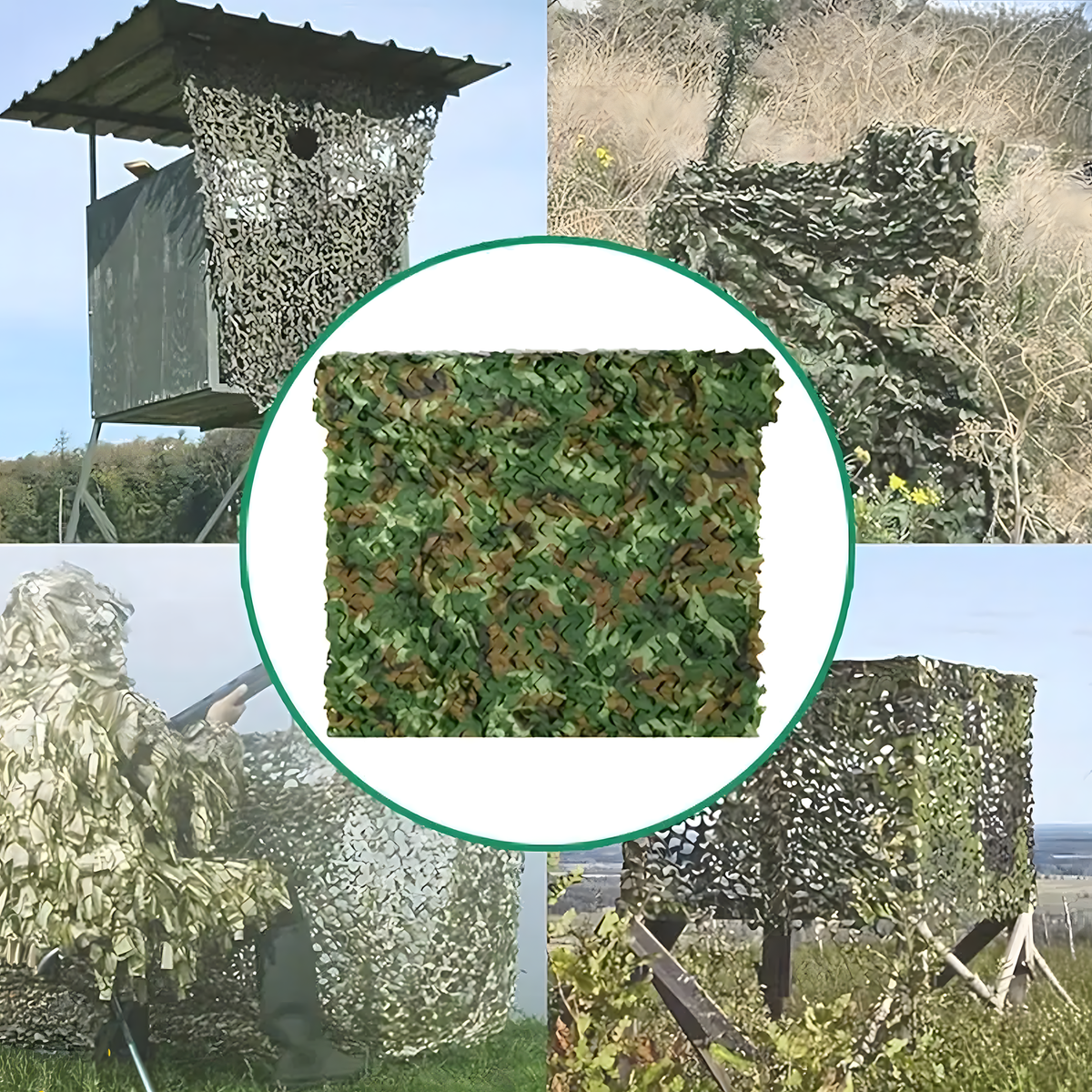 Militaarne kamuflaažvõrk rõdule 2 × 2 m RC-K-1445 – pilt 2