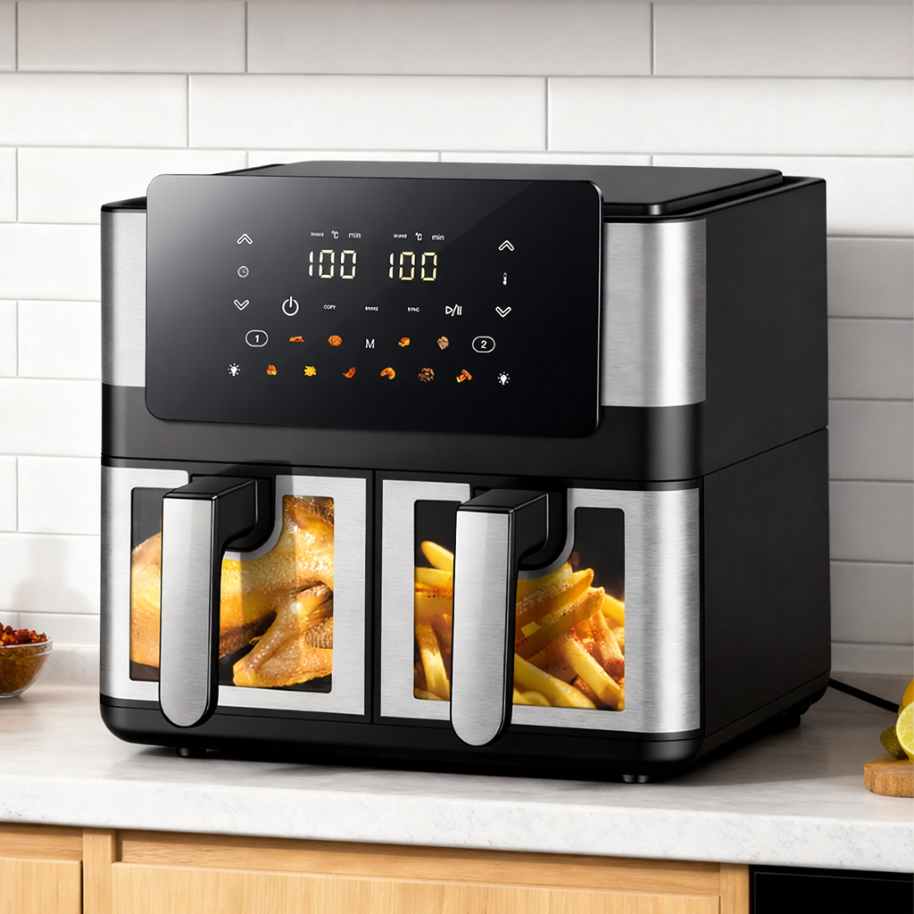 Kuumaõhufritüür 8 l põhikorvi ja 4 l lisakorviga, 2000 W, 12 programmi RC-K-2367-15289 – pilt 6