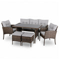 6-Piece Outdoor Rattan Furniture Set for Patio and Garden (T) – pilt 1