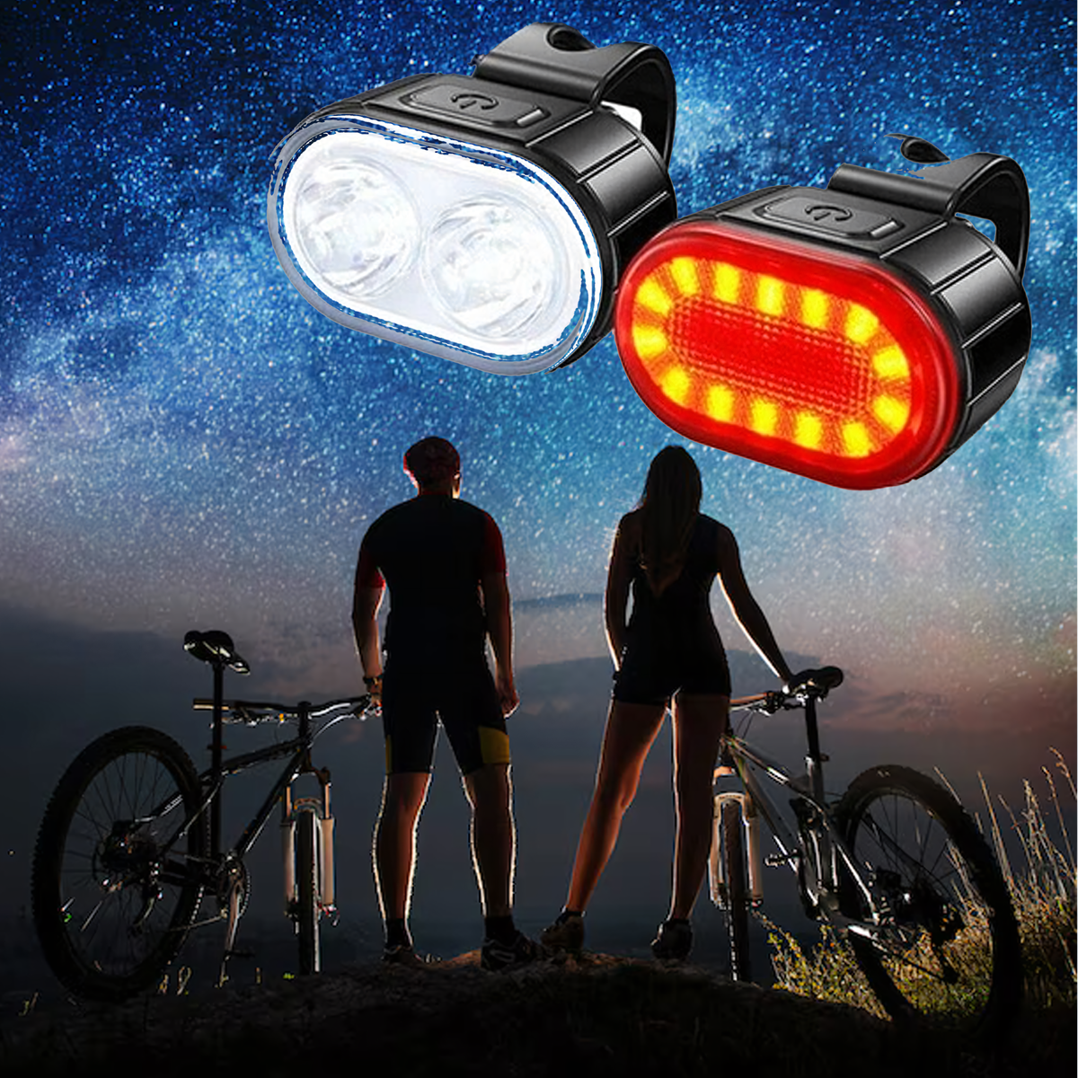 USB-laetav LED-jalgratta esi- ja tagatulede komplekt, 2 tk RC-K-1450 – pilt 7
