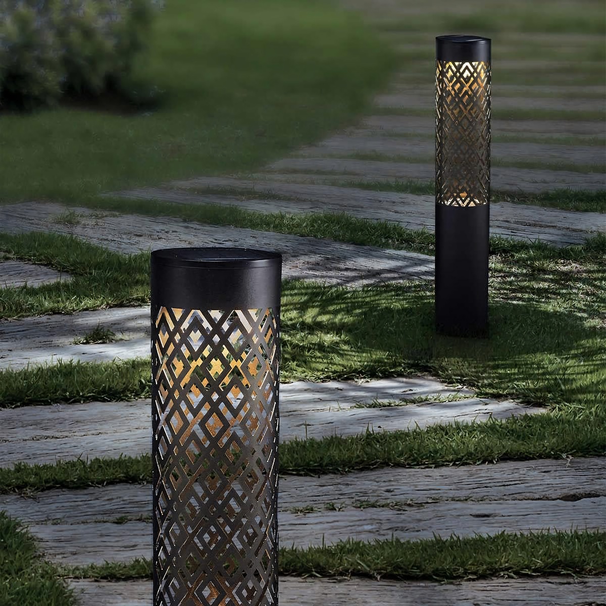 Decorative Solar Garden Spike Lamp Torch Lantern 71cm 2 pcs (F5) (T) – pilt 1