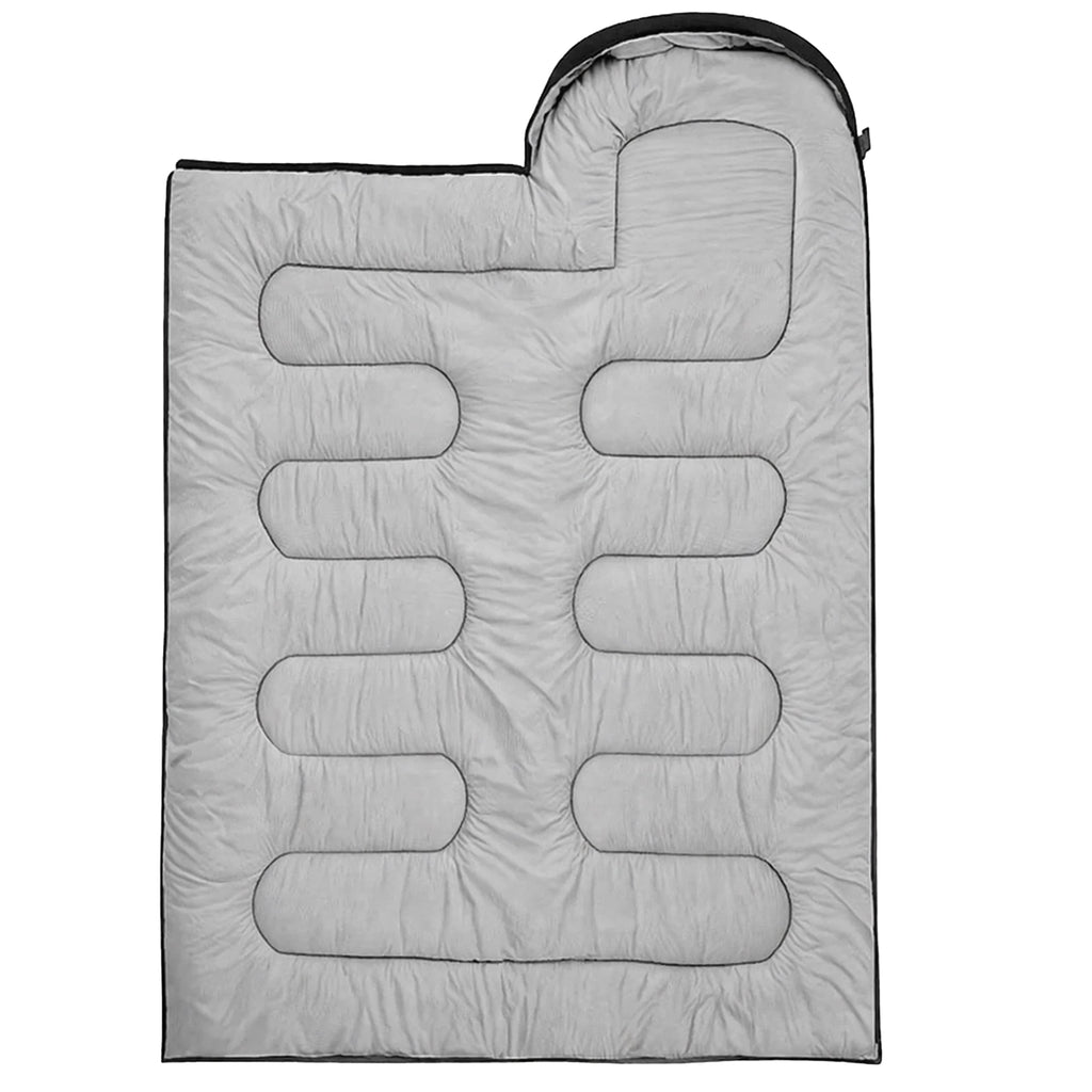 2-ühes soe muumiakujuline magamiskott kapuutsi ja kattega, 210 × 70 cm, must RC-K-2474-15234 – pilt 7
