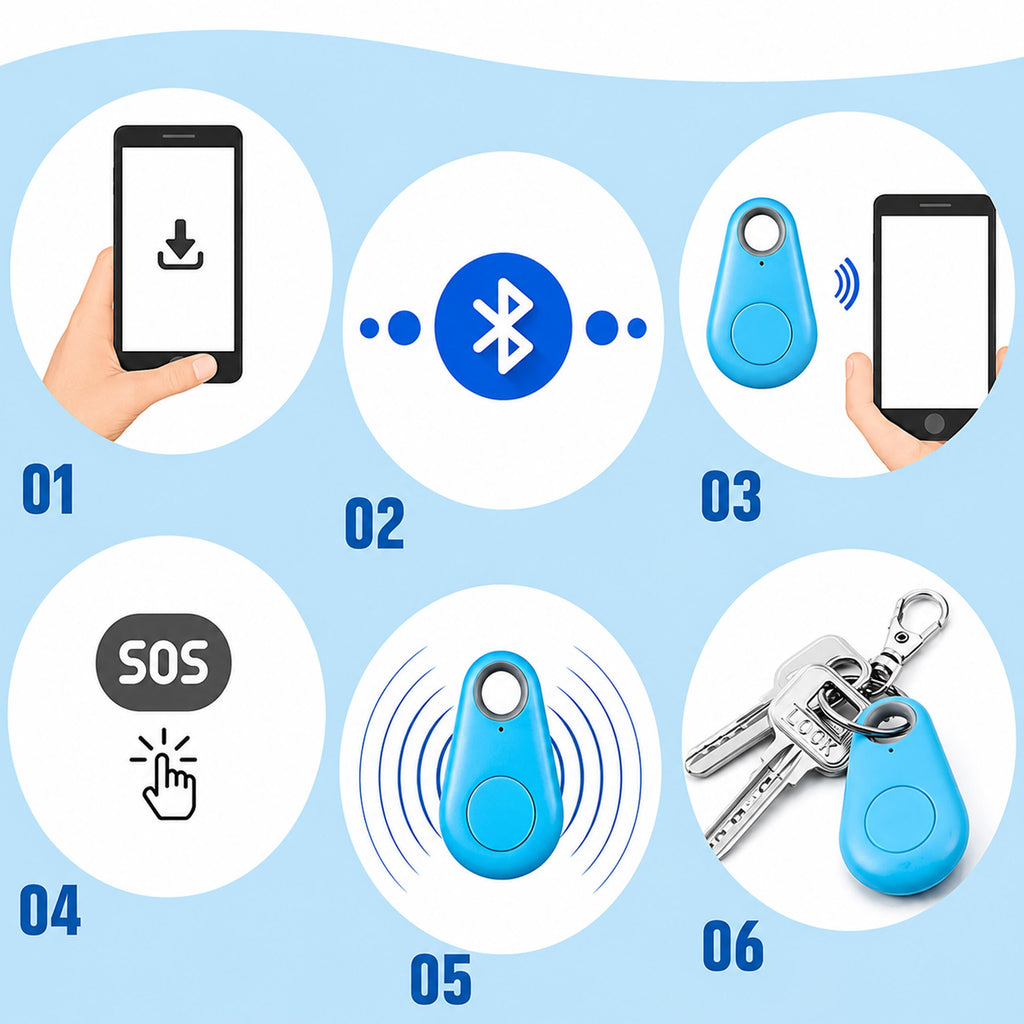 Bluetooth GPS-võtmeleidjate komplekt, 5 tk RC-K-2550 – pilt 4