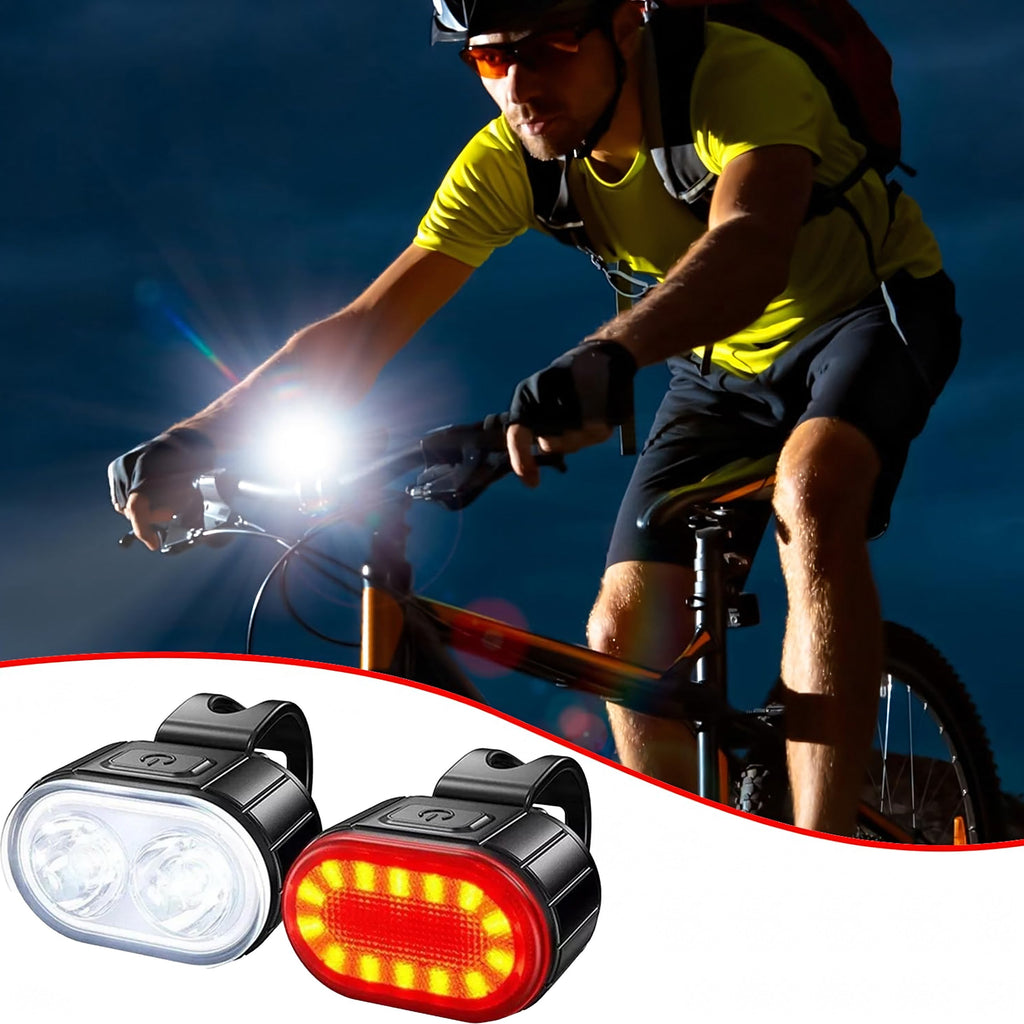 USB-laetav LED-jalgratta esi- ja tagatulede komplekt, 2 tk RC-K-1450 – pilt 10