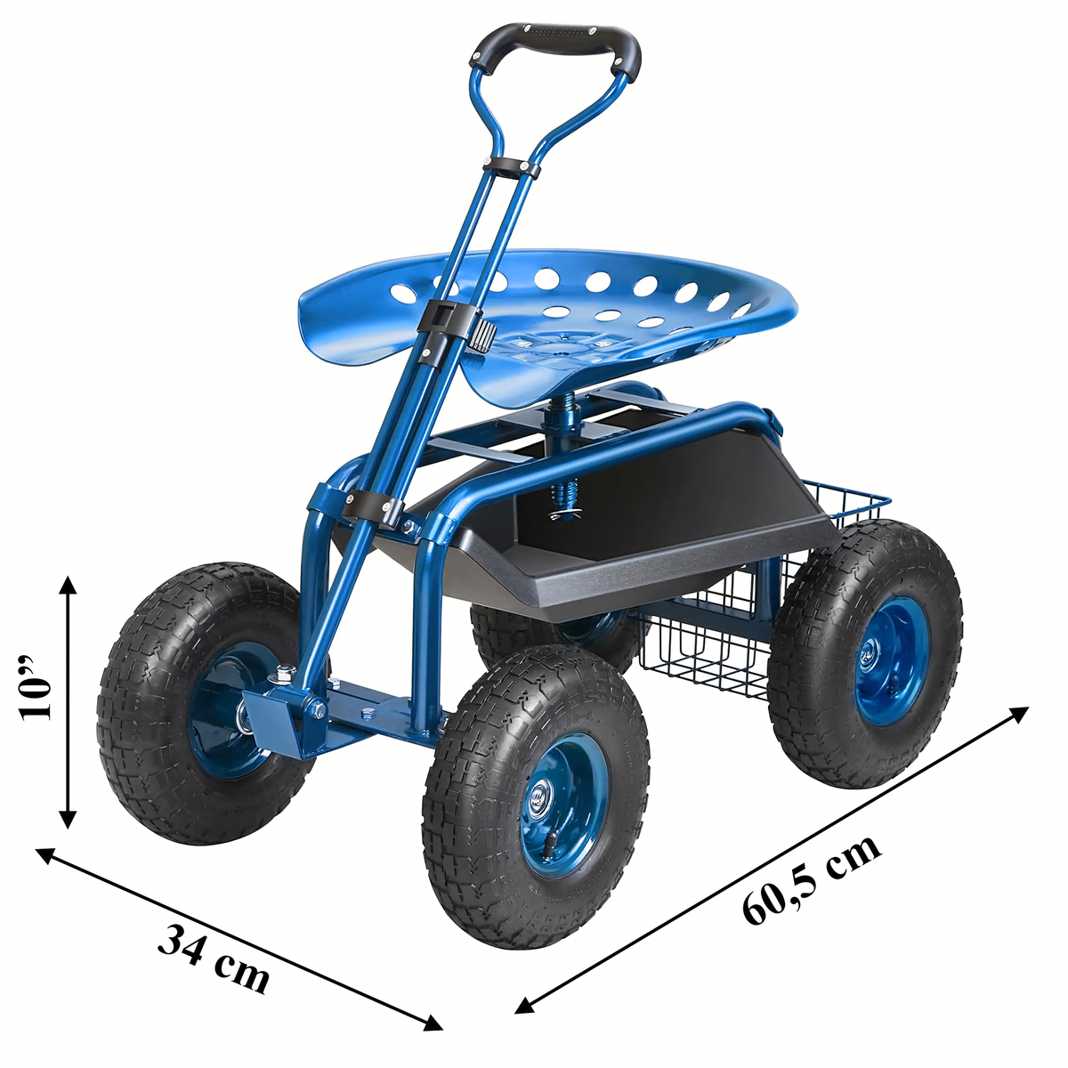 Ratastel aiakäru 360° pöörleva istme ja korviga RC-K-2338-15256 – pilt 9