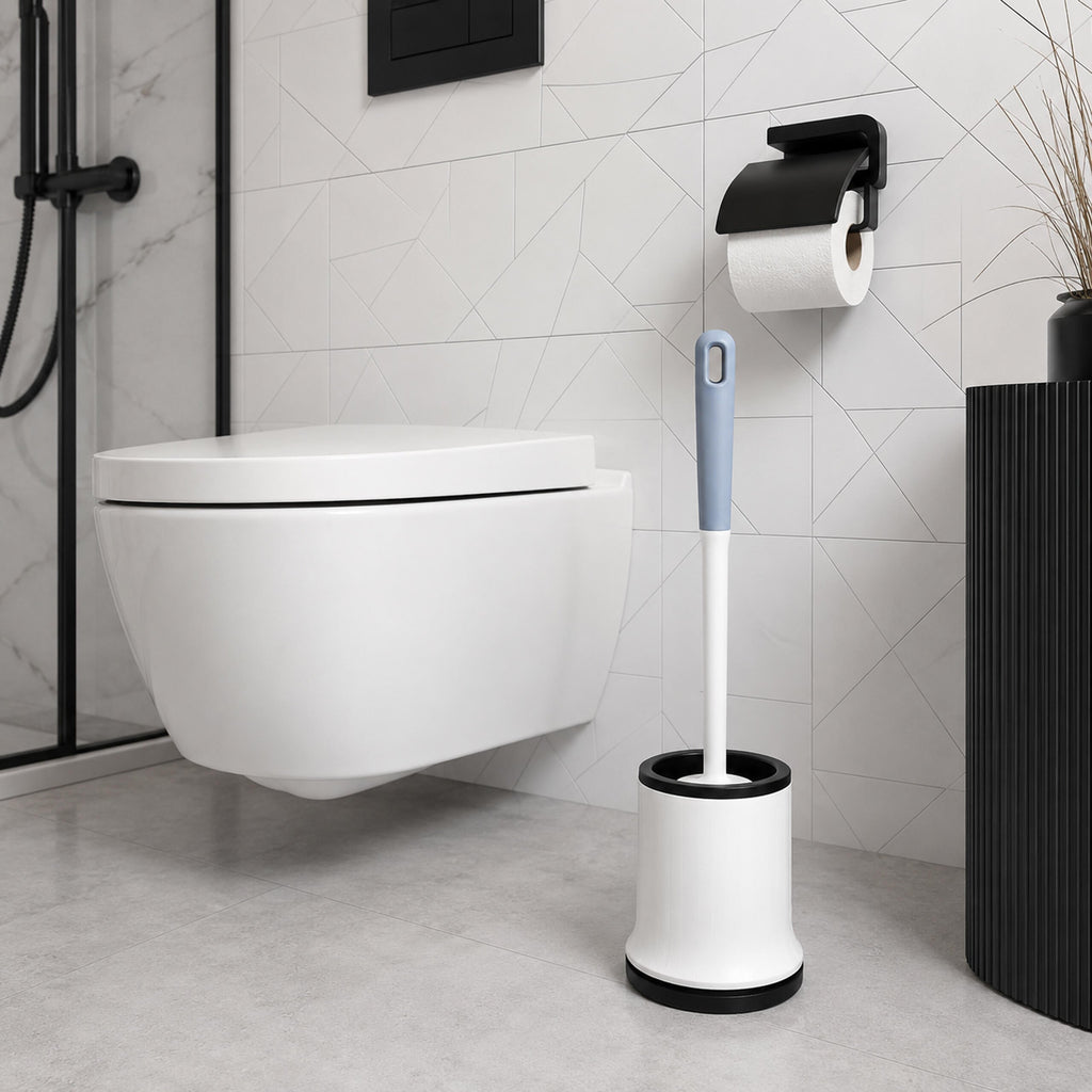 Valge silikoonist WC-hari hoidiku ja seinakinnitusega RC-K-2542 – pilt 7