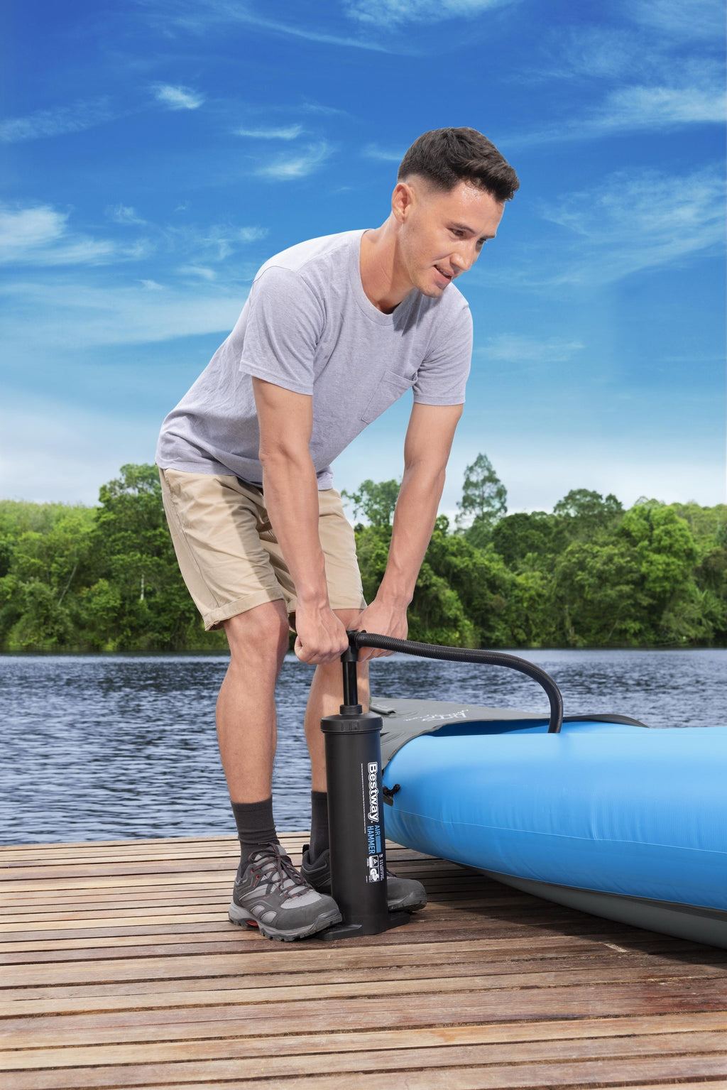 Bestway käsikolbpump madratsitele ja basseinidele, 48 cm, 3,5 l, must 62030 – pilt 6