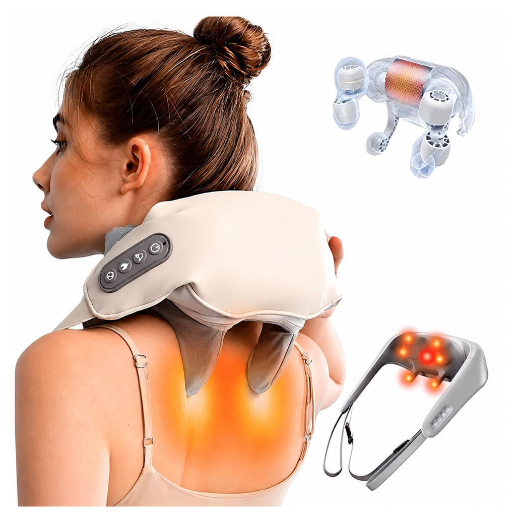 Shiatsu kaela-, turja- ja seljamasseerija soojendava kraega RC-K-1812-14205 – pilt 1