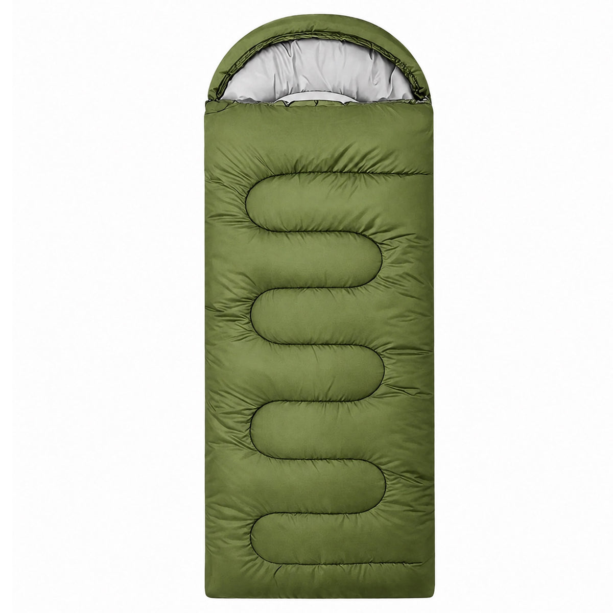 2-ühes soe muumiakujuline magamiskott kapuutsi ja kattega, 210 × 70 cm, roheline RC-K-2631-15505 – pilt 2