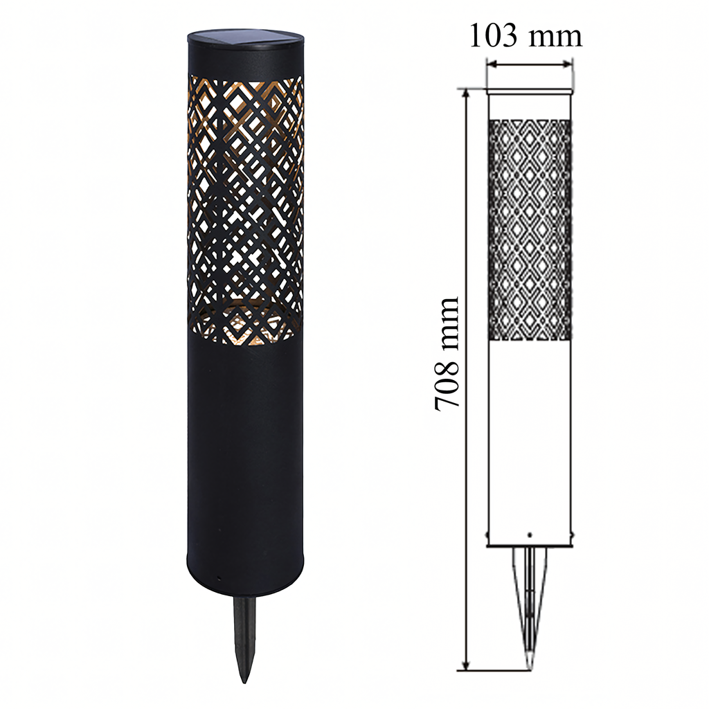 Decorative Solar Garden Spike Lamp Torch Lantern 71cm 2 pcs (F5) (T) – pilt 10