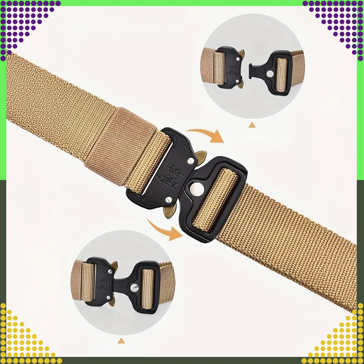 Taktikaline nailonvöö QR-pandlaga 120 cm RC-K-674 – pilt 3
