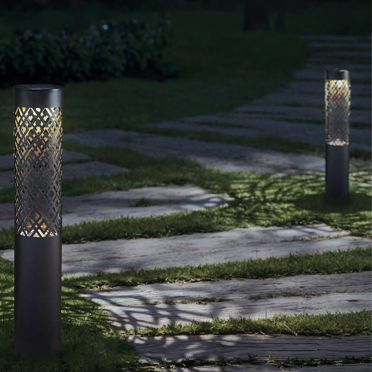 Decorative Solar Garden Spike Lamp Torch Lantern 71cm 2 pcs (F5) (T) – pilt 2