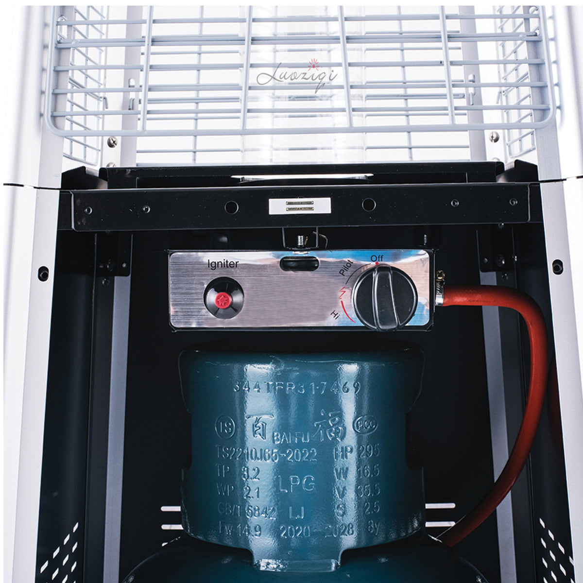 Gaasiga terrassi kiirgsoojendi 13 kW, 227 cm, koos kaitsekattega RC-K-358-12151 – pilt 5